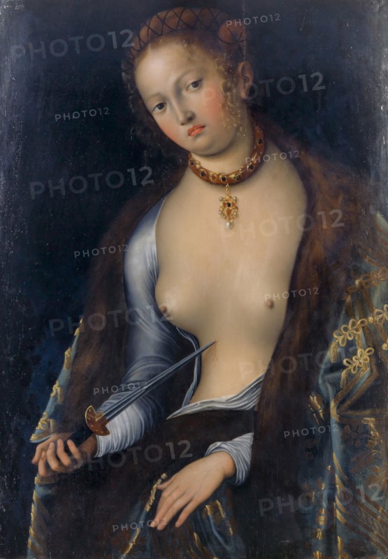 Lucretia, oil on lime wood, 84.5 x 59 cm, not specified, Lucas Cranach d. Ä., (Kopie nach / copy after), Kronach 1472–1553 Weimar