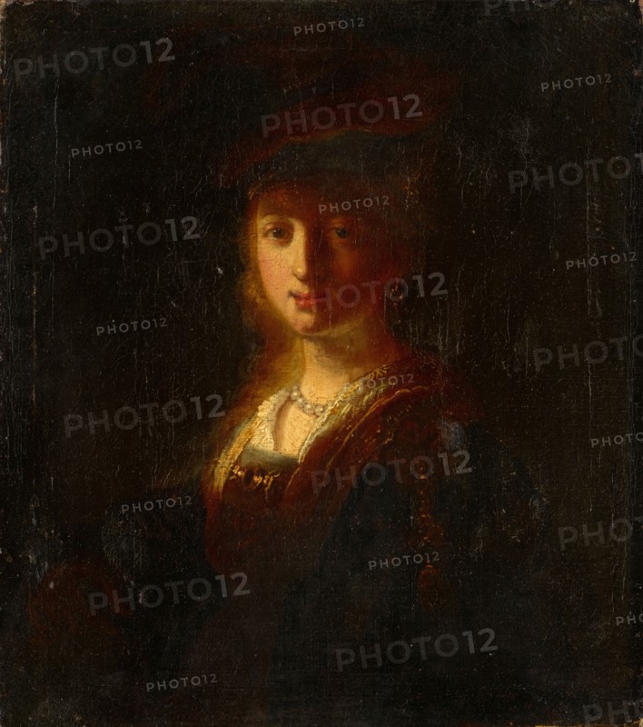 Portrait of the Saskia, oil on canvas, 33 x 29.5 cm, unmarked, Rembrandt Harmensz. van Rijn, (Kopie nach / copy after), Leiden 1606–1669 Amsterdam