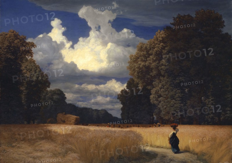 The Harvest, 1859, oil on canvas, 112 x 156.5 cm, signed lower left: Robert Zünd, Robert Zünd, Luzern 1827–1909 Luzern