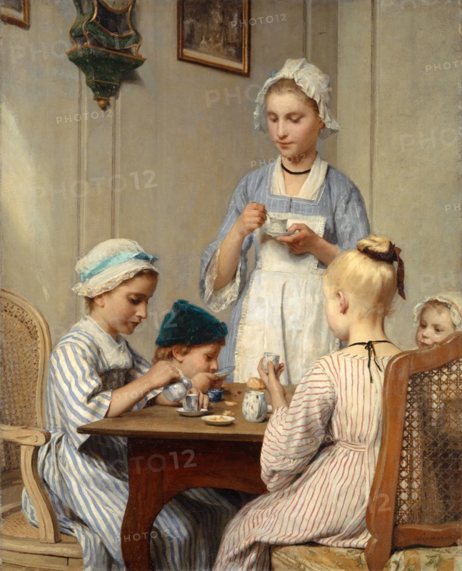 Children's Breakfast, 1879, oil on canvas, 81.2 x 65.4 cm, signed and dated lower right: Anker 1879, Albert Anker, Ins/Bern 1831–1910 Ins/Bern