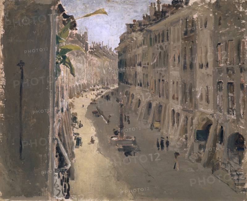 The Justice Gasse in Bern, oil on canvas on cardboard, 37.7 x 45.3 cm, not marked, Albert Anker, Ins/Bern 1831–1910 Ins/Bern