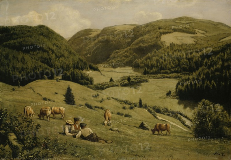 The Albtal near Sankt Blasien, 1882, oil on canvas, 60.5 x 85.4 cm, monogrammed and dated lower right: HTh 82. [HT ligated], Hans Thoma, Bernau im Schwarzwald 1839–1924 Karlsruhe
