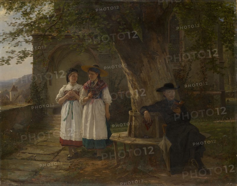 Involuntary Confession, 1881, oil on canvas, 82.5 x 104.5 cm, signed and dated lower left: B.Vautier., 81, Benjamin Vautier d. Ä., Morges/Waadt 1829–1898 Düsseldorf