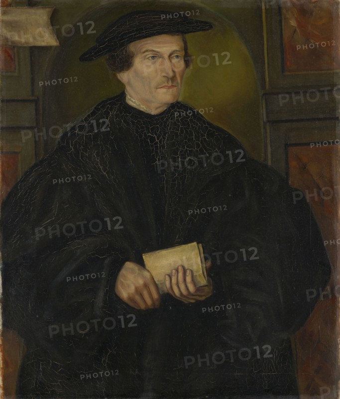 Portrait of Bonifacius Amerbach, 1907, oil on canvas, 64 x 54 cm, unmarked, Christoph Roman, (Kopie nach / copy after), 1571 in Stettin nachweisbar