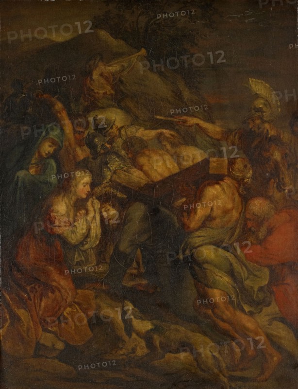 The Cross Carrying of Christ, oil on panel, 62 x 46 cm, not marked, Peter Paul Rubens, (Kopie nach / copy after), Siegen 1577–1640 Antwerpen
