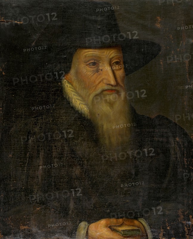 Portrait of a white-bearded man in a black wide-brimmed hat, oil on canvas, 78 x 65 cm, unmarked, Schweizerischer Meister, 17. Jh., (?)