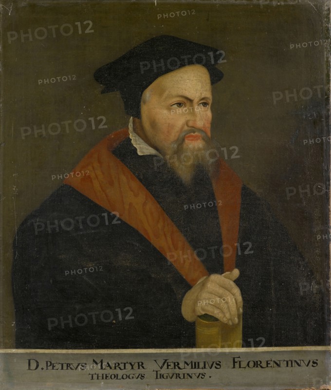 Portrait of Peter Martyr Vermigli, c. 1635, oil on canvas, 69 x 58.5 cm, unmarked., Below: D. PETRVS MARTYR VERMILIV'S FLORENTINVS, THEOLOGVS TIGVRINVS •, Hans Asper, (Kopie nach / copy after), Zürich um 1499–1571 Zürich