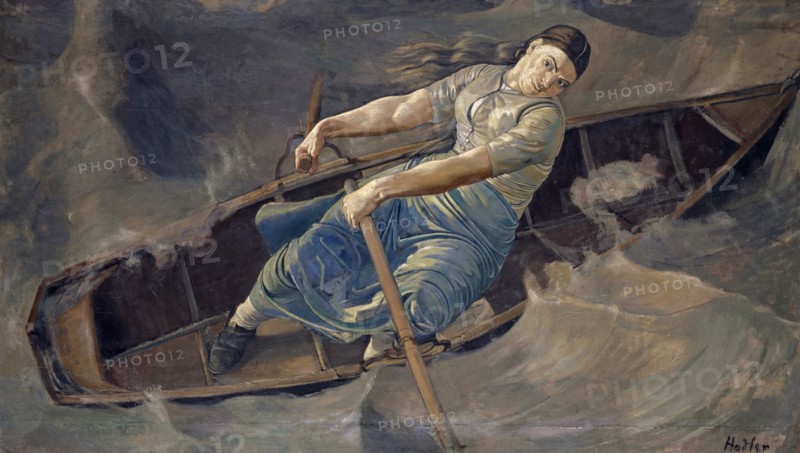 The Brave Woman, 1886, oil on canvas, 98.9 x 171 cm, signed lower right: Hodler, Ferdinand Hodler, Bern 1853–1918 Genf