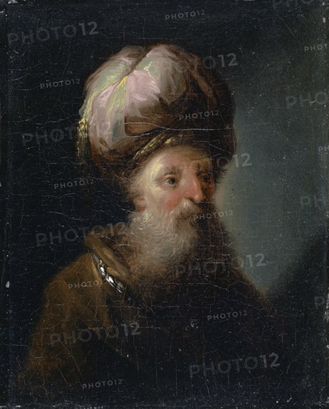 Study Head (Orientale), half profile to the right, oil on panel, 14.7 x 11.9 cm, not marked, Johann Georg Trautmann, Zweibrücken 1713–1769 Frankfurt a. M.