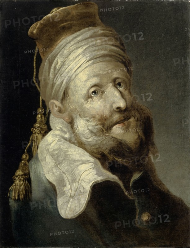 Oriental with turban and fez with two tassels, oil on canvas, 40.5 x 31.5 cm, not specified, Tiberius Dominikus Wocher, Mimmenhausen bei Salem 1728–1799 Reute (heute Ortsteil von Bad Waldsee, Landkreis Ravensburg)