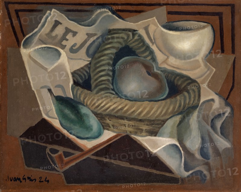 Le panier, 1924, oil on canvas, 33 x 41 cm, signed and dated lower left: Juan Gris 24, Juan Gris, Madrid 1887–1927 Boulogne-sur-Seine/Hauts-de-Seine