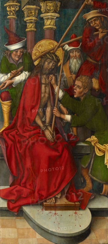 Coronation of the Thorns, c. 1500, mixed technique on softwood, 128.2 x 58 cm, unmarked, Sigmund Holbein, Augsburg um 1470–1540 Bern