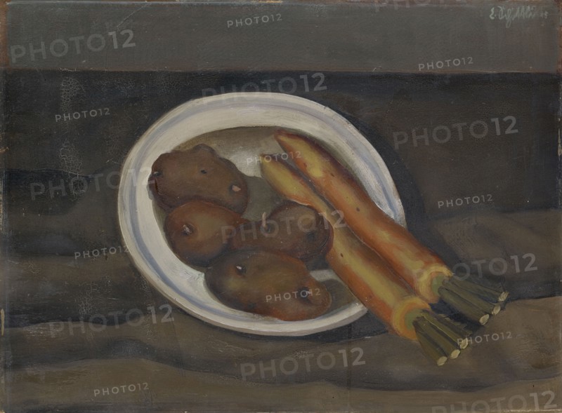 Still Life with Turnips and Potatoes, 1925, oil on canvas, 38 x 51 cm, signed and dated upper right: E. Schöttli 25 [Kurrenzschrift], Emanuel Schöttli, Basel 1895–1926 Basel