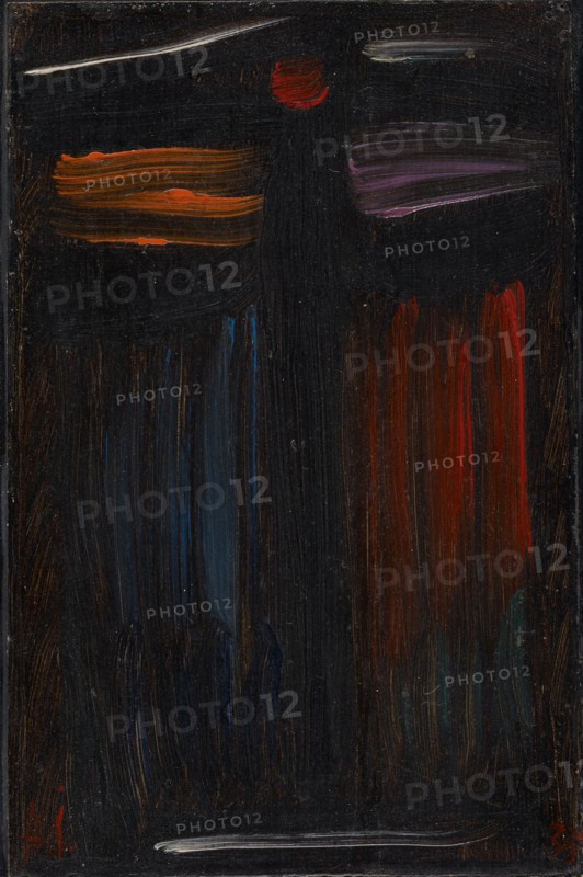 Meditation N. 33, 1935, oil on paper, mounted on cardboard, 20.5 x 13.5 cm, signed and dated., l .: A. J ., dated u., r .: 35, Signed, dated and inscribed on the reverse: A. Jawlensky 1935 June N 33 J., Stiftung Im Obersteg, deposit in the Kunstmuseum Basel 2004, Alexej von Jawlensky, Torschok/Twer 1864–1941 Wiesbaden