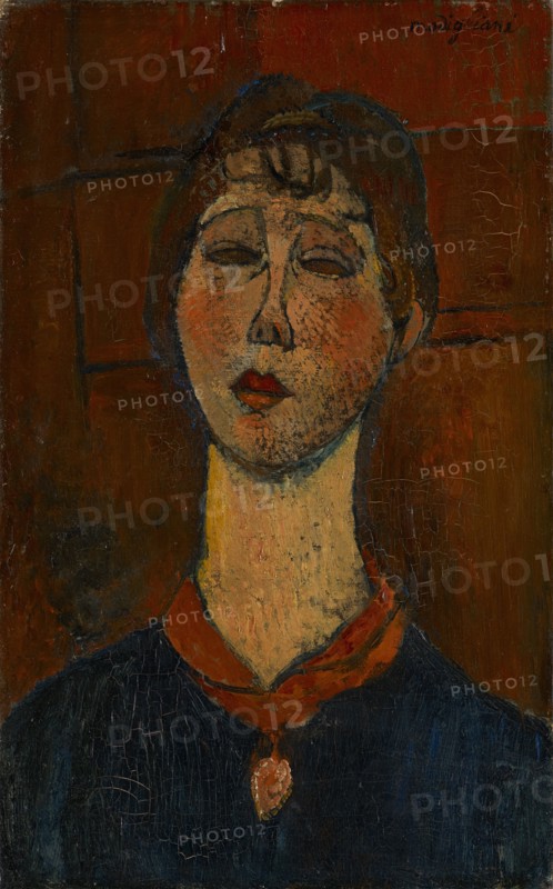 Portrait de Madame Dorival, around 1916, oil on canvas, 61 x 38 cm |, .: Mirogard magic protect, Signed above: Modigliani, Amedeo Modigliani, Livorno 1884–1920 Paris