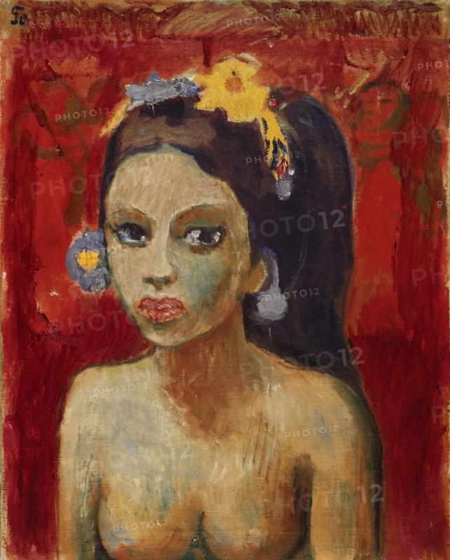 Balinese (I), around 1926, oil on canvas, 68 x 54 cm, signed o. L .: Ge, Inscribed on the reverse: Astor Armand Benett, Stiftung Im Obersteg, deposit in the Kunstmuseum Basel 2004, Robert Genin, Vysokoe bei Smolensk 1884–1943 Moskau