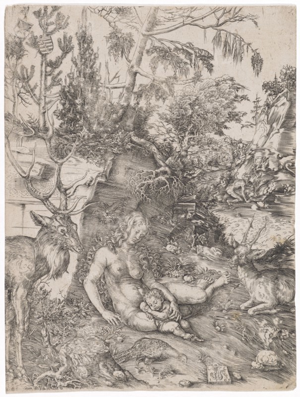 The buses of St., John Chrysostom, 1509, copperplate engraving, sheet: 26 x 19.6 cm, U. r., Monogrammed and dated on the tablet: LC [with snake] 1509, Lucas Cranach d. Ä., Kronach 1472–1553 Weimar