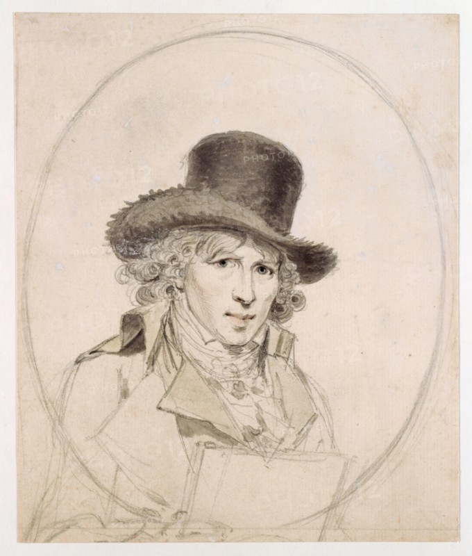 Self-portrait, c. 1797, pencil, watercolored, page: 18.6 x 15.5 cm, on the reverse, inscribed in pencil r.o .: f 20-, Marquard Fidel Dominikus Wocher, Mimmenhausen 1760–1830 Basel