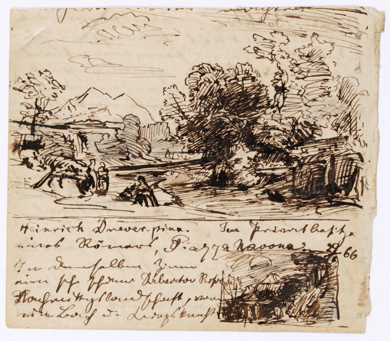 Separated sheet from a diary, 1866, pencil, pen (black), sheet: 9 x 10.5 cm, Rudolf Schick, Berlin 1840–1887 Berlin