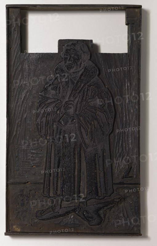 Warhaffte Portrait of the Reverend Sir, Doctor Martini Lutheri, His Age in LXIII Jar., 1546, wooden stick, 25.7 x 15 x 2.5 cm, U. r., Signed with coat of arms on the floor: serpent with lowered wings and ring in the mouth, Lucas Cranach d. Ä., Kronach 1472–1553 Weimar