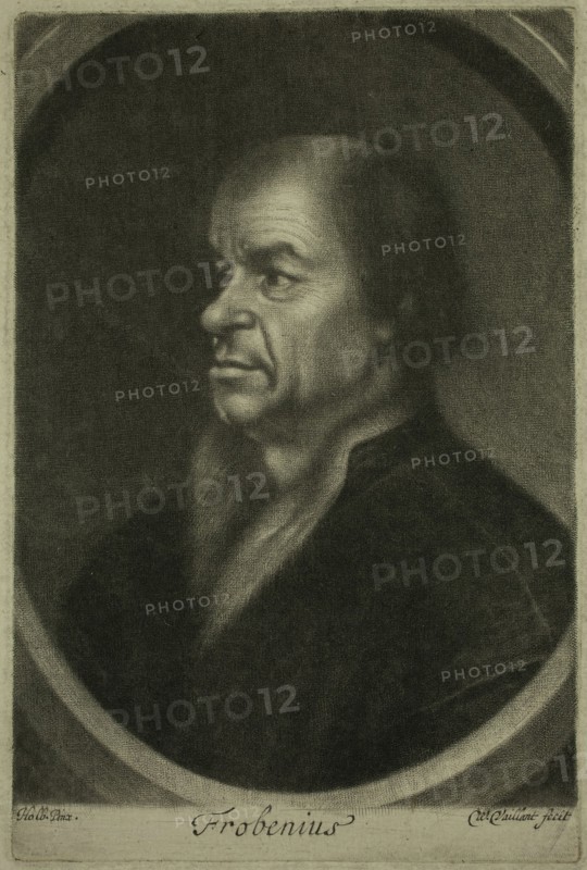 Wallerant Vaillant, Dutch, 1623-1677, after Hans Holbein the Younger, German, 1497-1543, Frobenius, between 1623 and 1677, Mezzotint printed in black ink on laid paper, Plate: 5 1/8 × 3 3/8 inches (13 × 8.6 cm)