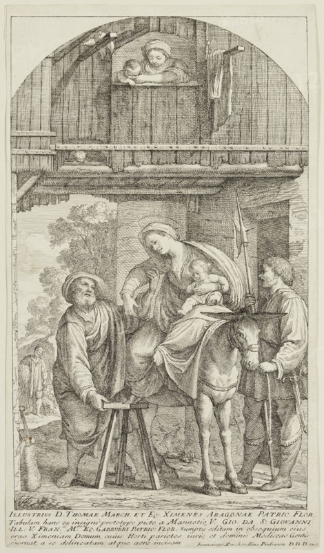 Francesco Zuccarelli, Italian, 1702-1788, Return from Egypt, 1730, etching printed in black ink on laid paper, Image: 13 1/4 × 7 7/8 inches (33.7 × 20 cm)