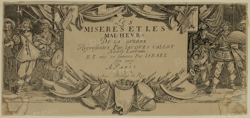 Unknown (French), after Jacques Callot, French, 1592-1635, Les miseres et les malheurs de la guerre, between late 18th and 19th century, etching printed in black ink on wove paper, Sheet (trimmed within plate mark): 3 3/8 × 7 1/2 inches (8.6 × 19.1 cm)