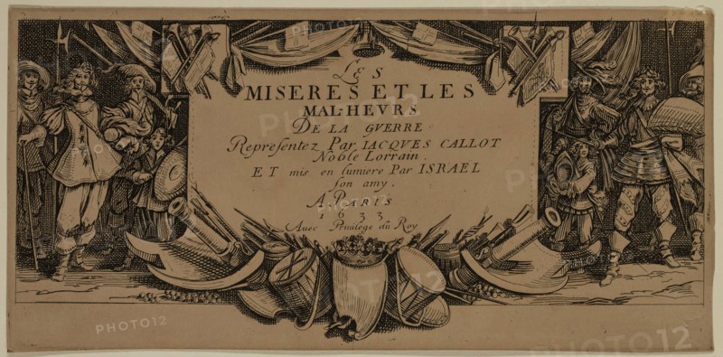 Unknown (French), after Jacques Callot, French, 1592-1635, Les miseres et les malheurs de la guerre, between late 18th and 19th century, etching printed in black ink on wove paper, Sheet (trimmed within plate mark): 3 1/4 × 7 1/2 inches (8.3 × 19.1 cm)
