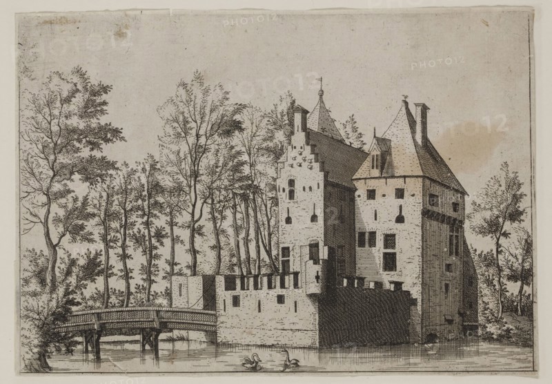 Jan Duetecum, Dutch, Landscape No. 8, ca. 1559, etching and engraving printed in black ink on laid paper, Sheet: 5 1/2 × 7 7/8 inches (14 × 20 cm)