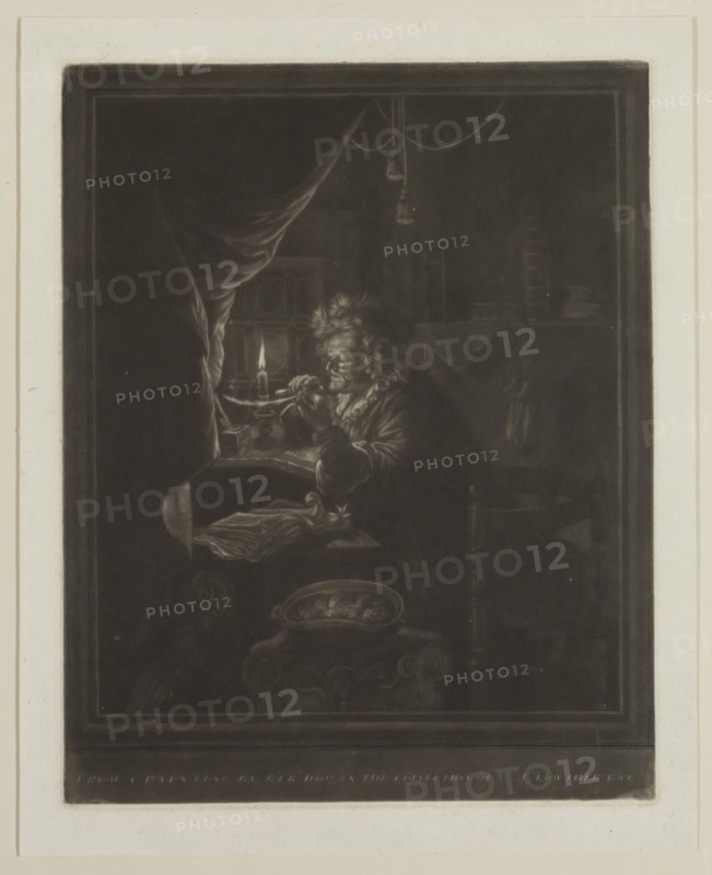 William Baillie, English, 1723-1810, after Gerhard Dou, Dutch, 1613-1675, Pen Cutter, between 1723 and 1810, Mezzotint and engraving printed in black ink on wove paper, Plate: 12 3/8 × 9 7/8 inches (31.4 × 25.1 cm)