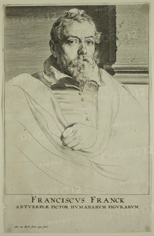 Anton van Dyck, Flemish, 1599-1641, Frans Francken, mid-17th century, etching and engraving printed in black ink on laid paper, Sheet (trimmed within plate mark): 9 3/4 × 6 1/4 inches (24.8 × 15.9 cm)