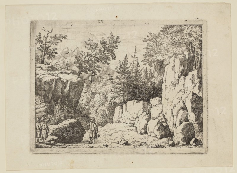 Allart van Everdingen, Dutch, 1621-1675, Inscription, between 1621 and 1675, etching and drypoint printed in black ink on laid paper, Plate: 4 1/4 × 5 5/8 inches (10.8 × 14.3 cm)