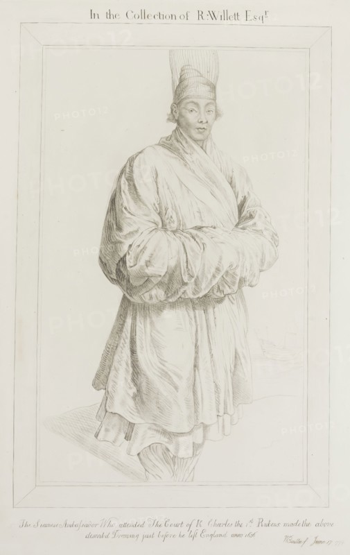 William Baillie, English, 1723-1810, after Peter Paul Rubens, Flemish, 1577-1640, The Siamese Ambassador at the Court of King Charles I, 1774, crayon manner engraving printed in black ink on wove paper, Plate: 19 1/2 × 13 inches (49.5 × 33 cm)