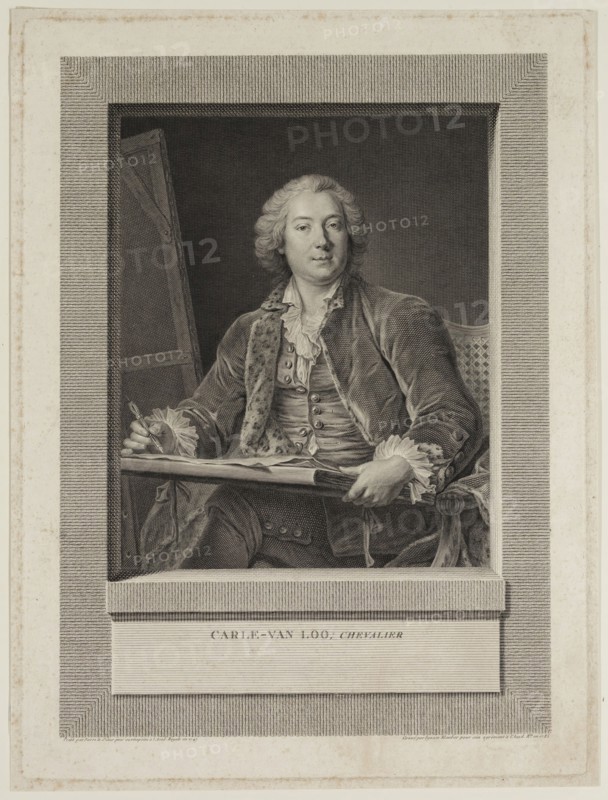 Ignaz Sebastian Klauber, German, 1753-1817, after Pierre Le Sueur, French, 1786-1786, Charles Vanloo, 1785, engraving printed in black ink on laid paper, Plate: 15 3/8 × 11 1/2 inches (39.1 × 29.2 cm)
