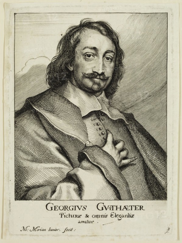 Matthaus Merian, German, 1621-1687, George Gutthaeter, Merchant and Art Connoisseur of Nuremberg, mid- to late 17th century, engraving printed in black ink on laid paper, Plate: 6 7/8 × 4 7/8 inches (17.5 × 12.4 cm)