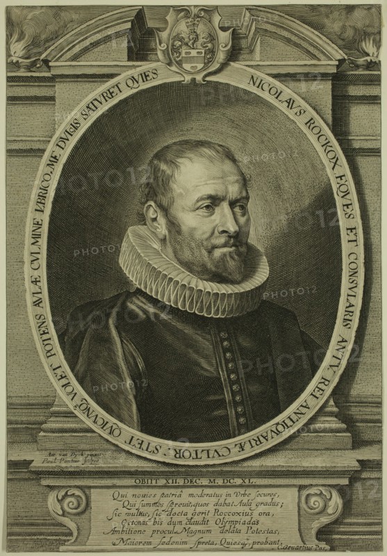 Paul Pontius, Flemish, 1603-1658, after Anton van Dyck, Flemish, 1599-1641, Nicolaus Rockox, 1639, engraving printed in black ink on laid paper, Sheet (trimmed within plate mark): 10 1/4 × 7 inches (26 × 17.8 cm)
