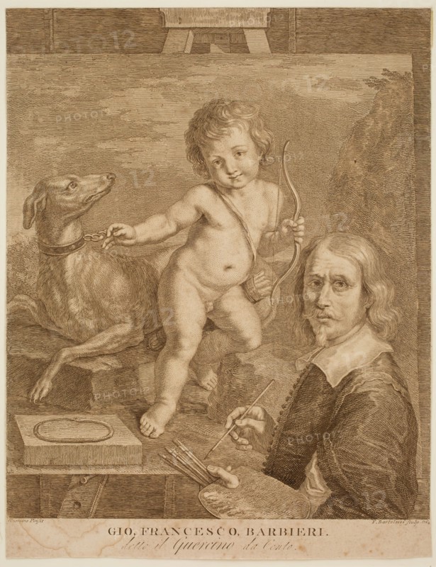 Francesco Bartolozzi, Italian, 1727-1815, after Guercino (Giovanni Francesco Barbieri), Italian, 1591-1666, Giovanni Francesco Barbieri, called Guercino 1591 - 1666, 1764, engraving and etching printed in brown ink on wove paper, Image: 11 1/4 × 9 3/8 inches (28.6 × 23.8 cm)