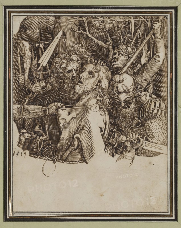 after Albrecht Dürer, German, 1471-1528, The Betrayal of Christ, 1519, pen and brown ink on cream laid paper, Sheet: 7 1/2 × 5 7/8 inches (19.1 × 14.9 cm)