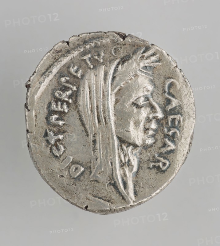 Roman, Denarius depicting Julius Caesar, 44 BC, silver