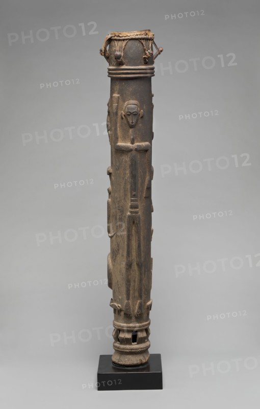 Baule, African, Drum, 19th Century, Wood, hide, string, 51 1/4 x 9 1/2 x 8 1/2 in. (130.2 x 24.1 x 21.6 cm)