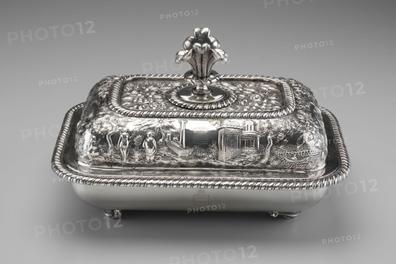 Samuel Kirk, American, 1793-1872, Dish, between 1835 and 1843, silver, Overall: 6 3/4 × 11 1/2 × 8 1/2 inches (17.1 × 29.2 × 21.6 cm)