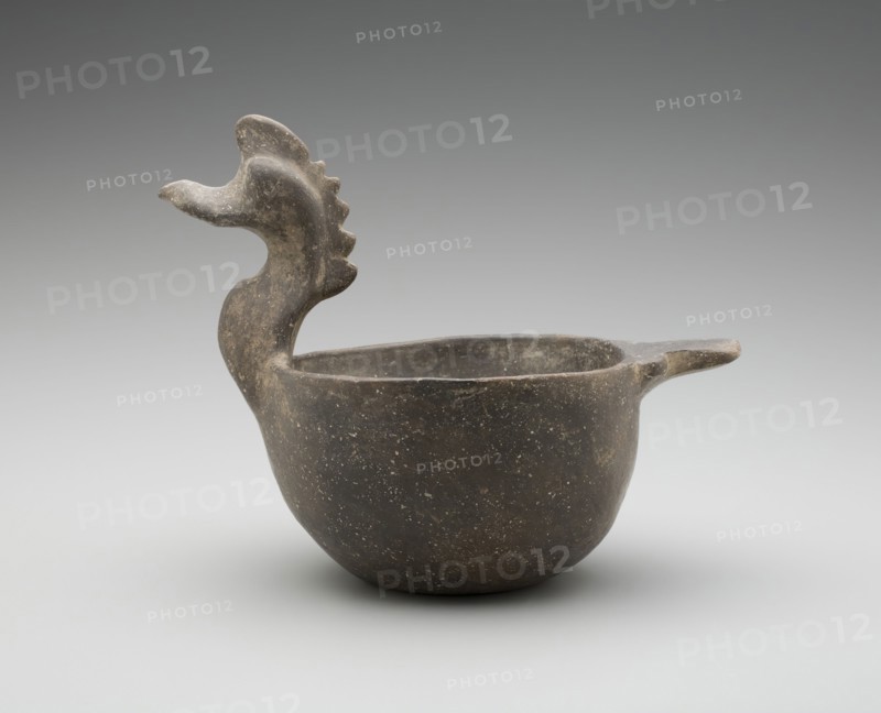 Bird Effigy Bowl, between 1300 and 1500, shell-tempered earthenware, Overall: 7 1/8 × 6 7/8 × 8 3/4 inches (18.1 × 17.5 × 22.2 cm)