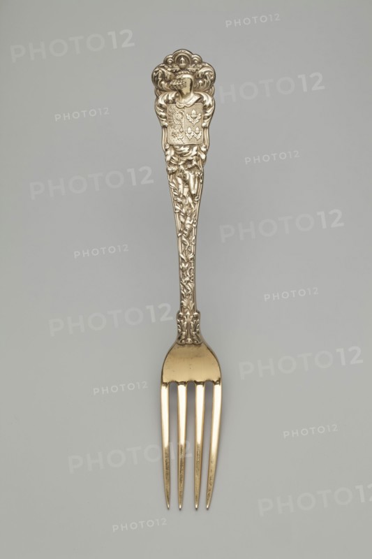 Tiffany and Company, American, established 1837, Fork, 1884, sterling silver, gilt, Overall: 7 1/8 inches (18.1 cm)
