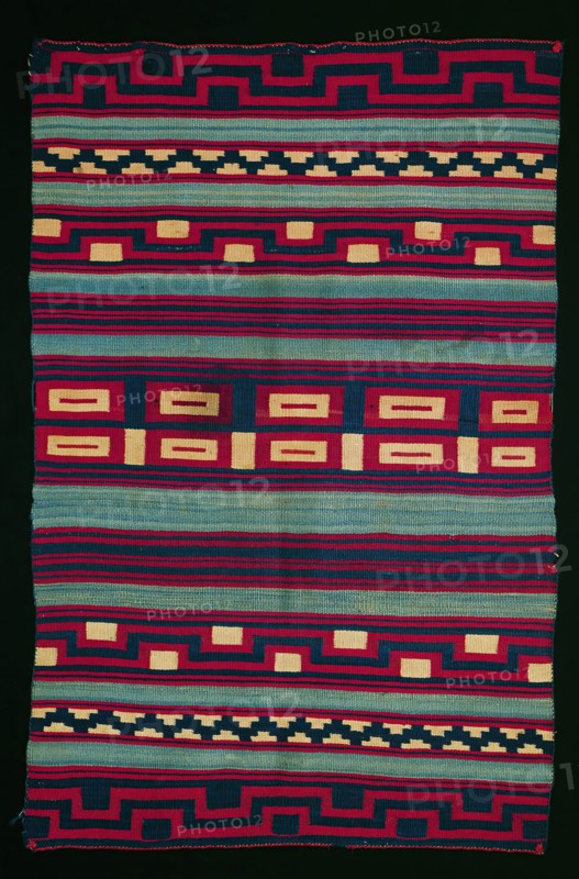 Navajo, Native American, Saddle Blanket, between 1860 and 1870, wool, Overall: 42 1/2 × 28 inches (108 × 71.1 cm)