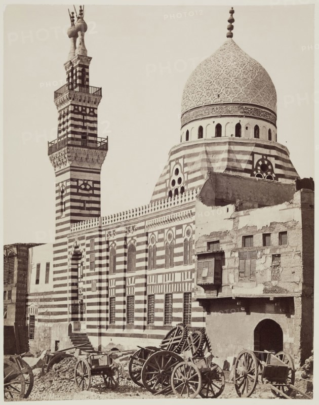 Anonymous Artist, Mosque of Emir Ackbar, Cairo, 19th century, albumen print, Image: 10 3/8 × 8 inches (26.4 × 20.3 cm)