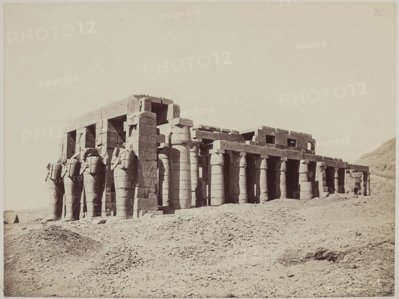 Anonymous Artist, Remains of the Hypostyle Hall of the Ramesseum. Luxor, Wes, 19th century, albumen print