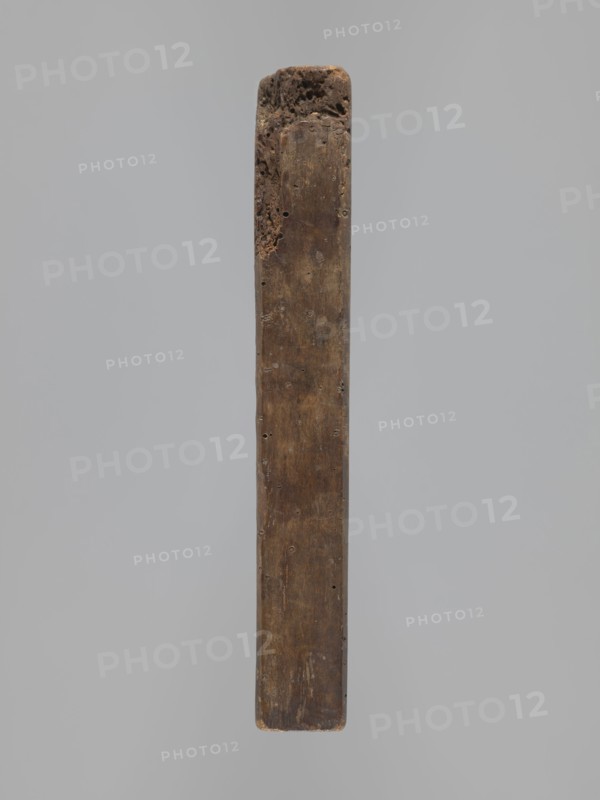 Double-sided gingerbread mould. Rectangular shape, height 21.4 cm, width 24 cm, depth 3.7 cm. On one side: image of a man in 18th-century attire tricorn hat, justokor, culottes, long boots sitting on a goat, with a carved inscription at the bottom: EIN SCHÖNER BOCK EIN GUTER / PFERD IST EINER GN ... DIE ZIGE WERT; complemented by a plant and floral ornament at the bottom. Reverse: Adam and Eve in Paradise, dressed in leaf loincloths, with the Tree of Knowledge and a coiled serpent; above them a bearded man holding an orb probably God against a heavenly vault showing sun, moon and stars; animals around Adam and Eve include a cat, deer, bird, cow, and squirrel; composition surrounded by a round decorative frame with a plant twig. Materials and function: gingerbread mould; folk-style decorations, plant and floral motifs, pomegranates, snake sin, original sin iconography, religious motifs, riders, animals, historical costumes. Date: 18th–19th century. Place: Silesia Province 1742–1918., A ...
