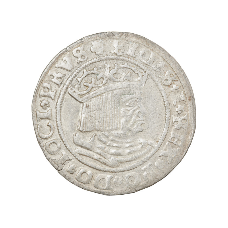 Prussian grosz, Sigismund I the Old (King of Poland; 1467–1548), 1530. Obverse: Crowned male bust in profile turned to the right; rim inscription '.SIGIS.I.REX.PO.DO.TOCI.PRVS'. Reverse: The Eagle of Royal Prussia; rim inscription '.GROSS.COMV.TERR.PRVS.1530'. Eagle emblem, royal bust, emblems; Torun, Poland; coin.