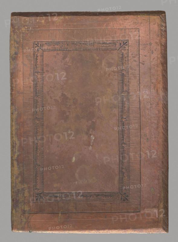 Rectangular frame; graphic artist; Tyszkiewicz, Konstanty (1806-1868) - maker; graphic frames, ca. 1800; graphic; graphic matrix; graphic plate; height 7.3 cm; width 5.2 cm