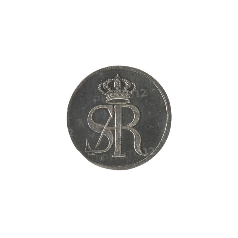 2 Crown proof groschen (Crown proof half-zloty coin), Stanislaw August Poniatowski (King of Poland; 1764–1795), Holzhaeusser, Johann Philip (engraver, 1731/1741–1792), Schröder, Justyn (Mintmaster of the Warsaw Mint 1768–1772), Polish coins, Stanislaw August Poniatowski (King of Poland; 1732–1798), monograms, tied monograms, royal monograms, Crown coins, trial coins, salamander, symbols, animals, maxims. Obverse: under the crown, a tied monogram composed of the letters SAR, continuous border. Reverse: salamander in flames, above semicircular inscription 'NON TIMET', below the line '1771', continuous border. Polish–Lithuanian Commonwealth (1569–1795), Warsaw, Poland. Coin, mint hallmark. Diameter 17.8–18.0 mm, weight 1.21 g.